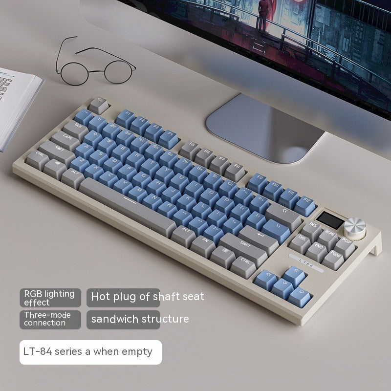 84 Teclado mecánico de tres modelos Ala lateral con efecto de luz del eje marino y aéreo