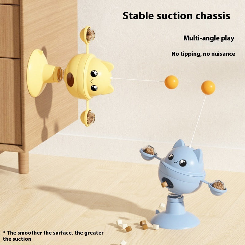 Pet Suction Cup Rotatable Food Leakage Cat Toy