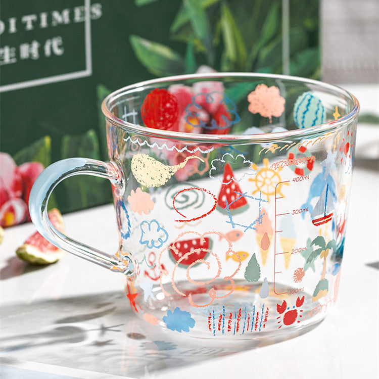 Home Fashion Simple Printing Glass Cup