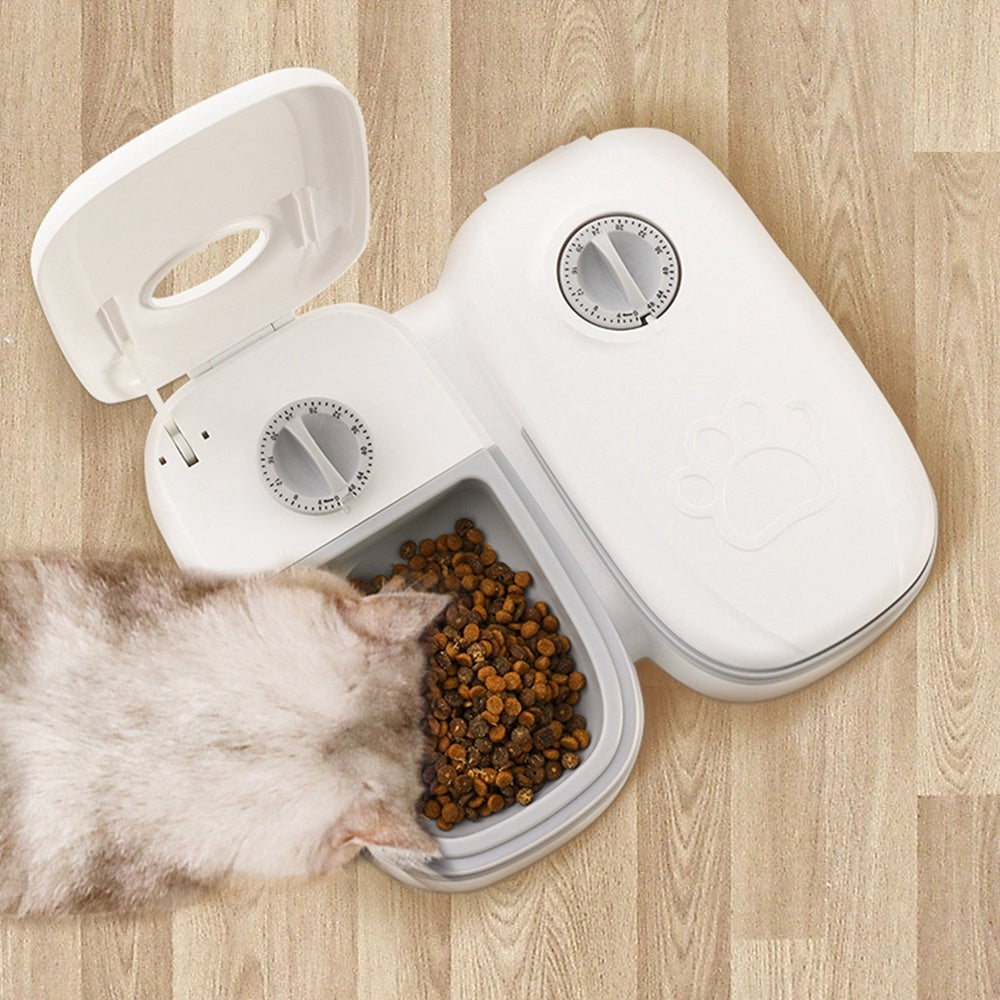 Alimentador automático para mascotas, dispensador de comida inteligente para gatos y perros, temporizador, tazón de acero inoxidable, Alimentación automática para perros y gatos, suministros para mascotas