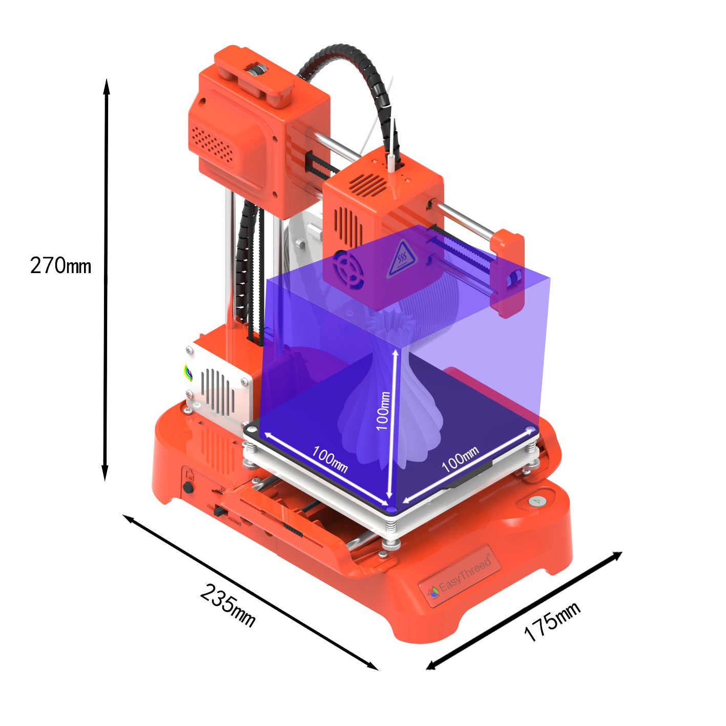 Imprimante 3D Easytroised K7 de bureau, petite et Mini