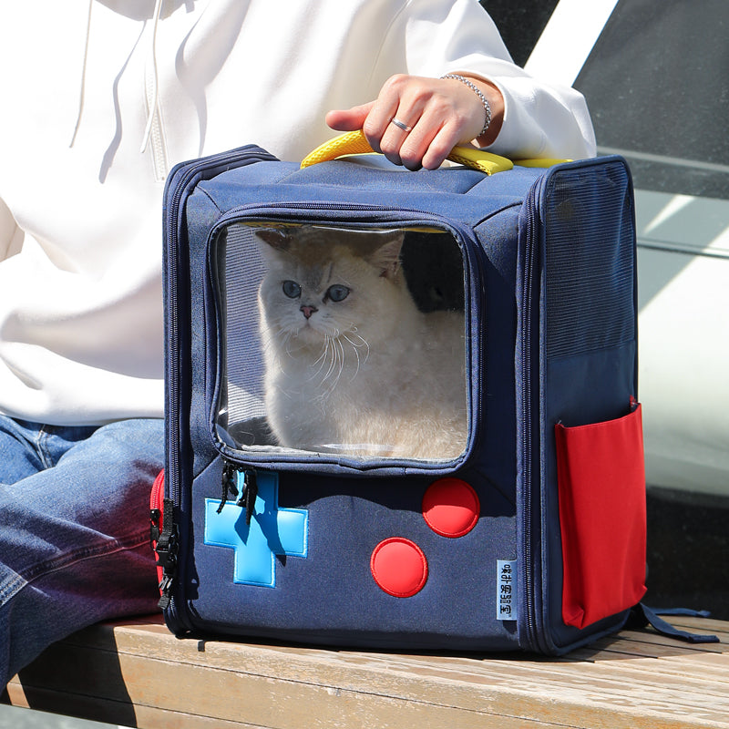 Console de jeu Style rétro sac pour chat pour animaux de compagnie sac à dos Portable pliable grande capacité chiens et chats nid de voyage