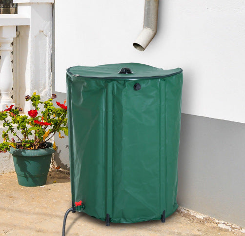 Cubo de reciclaje y agua de lluvia para jardín al aire libre