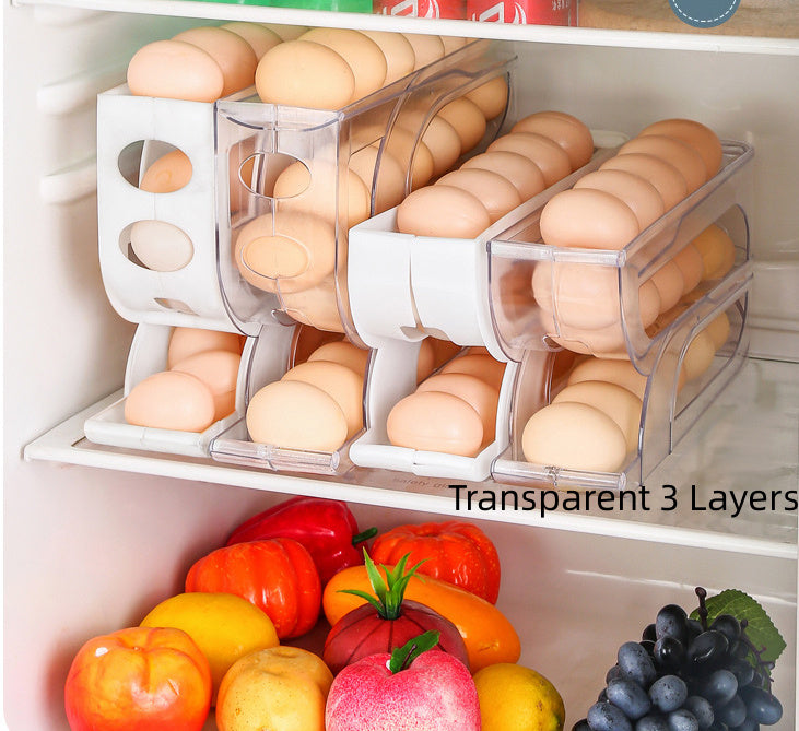 Refrigerator Door Four-layer Slide Egg Storage Box