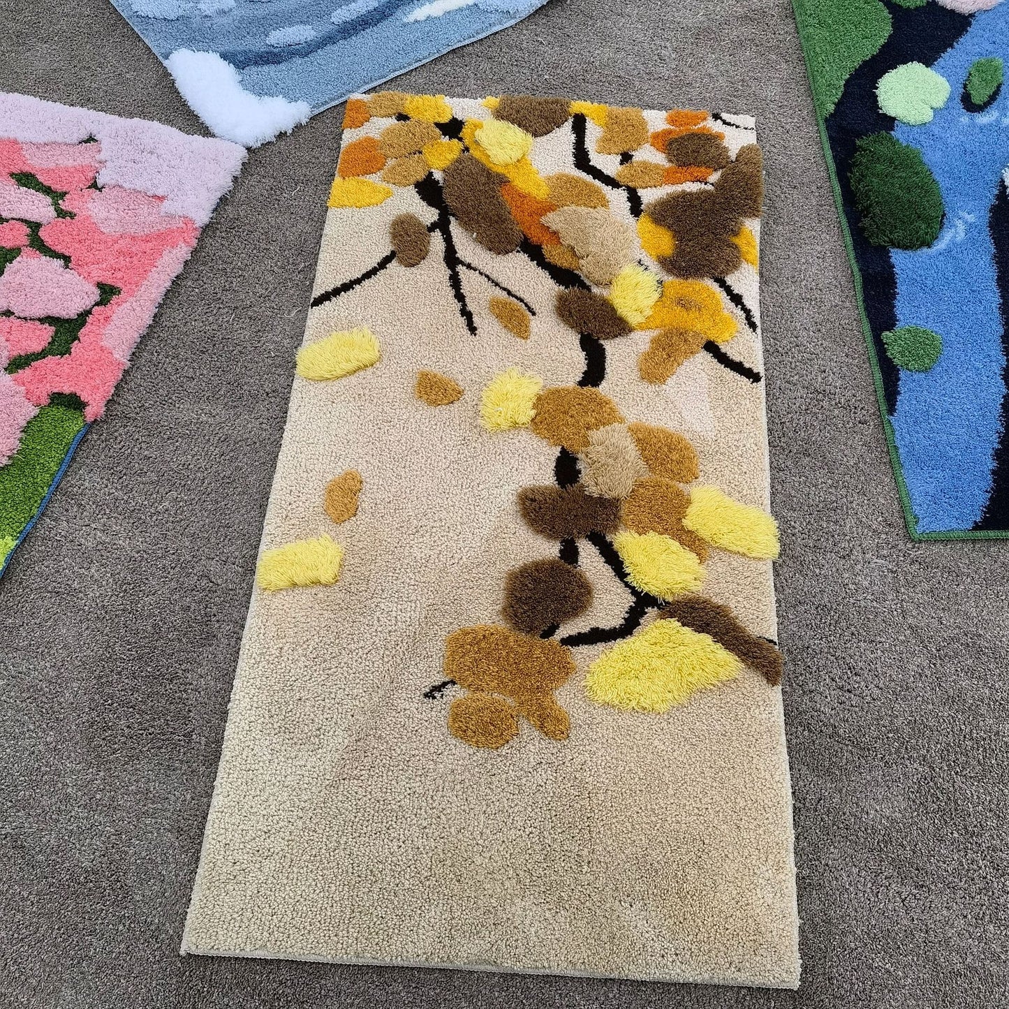 Tapis de sol résistant à l'humidité de salon d'épissage de chambre à coucher de chevet