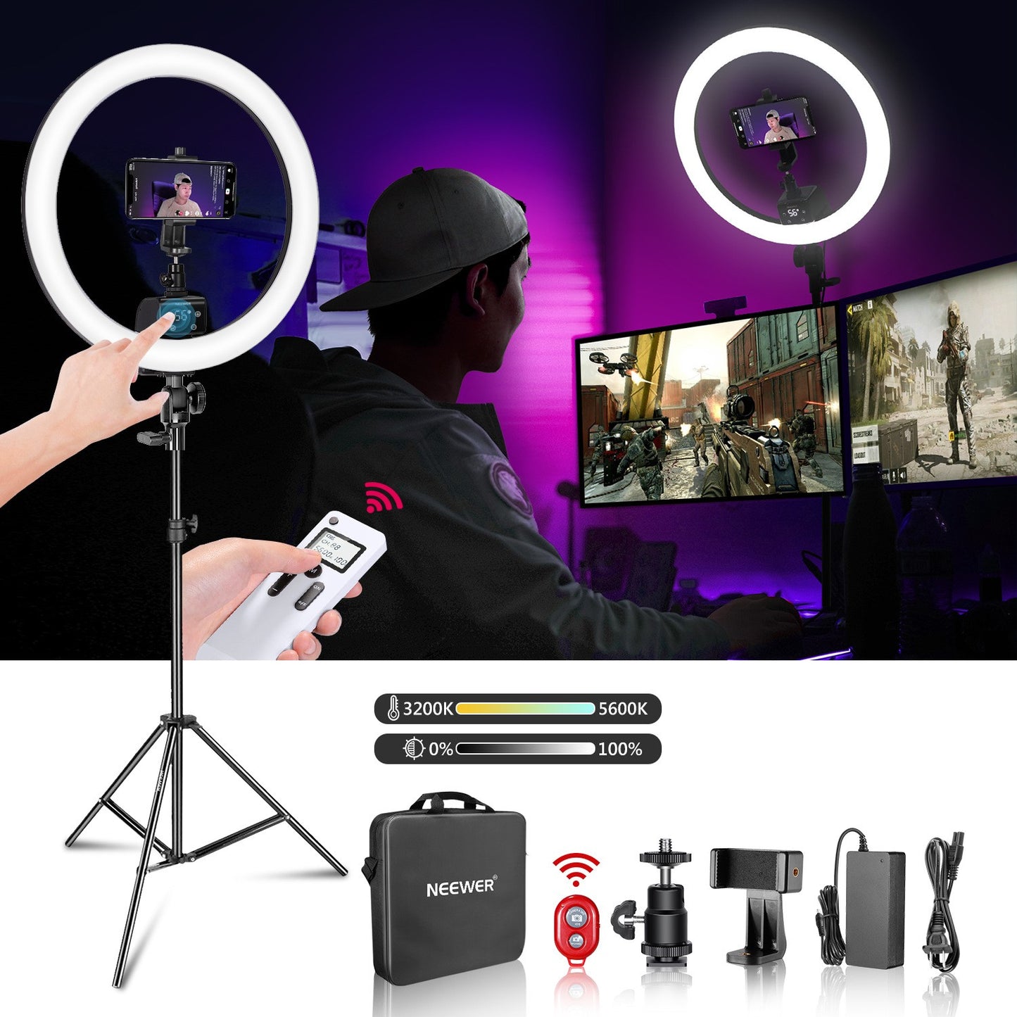 18 Ring Light LED Fill Light Mobile Phone Video Shooting Photo Photography Light