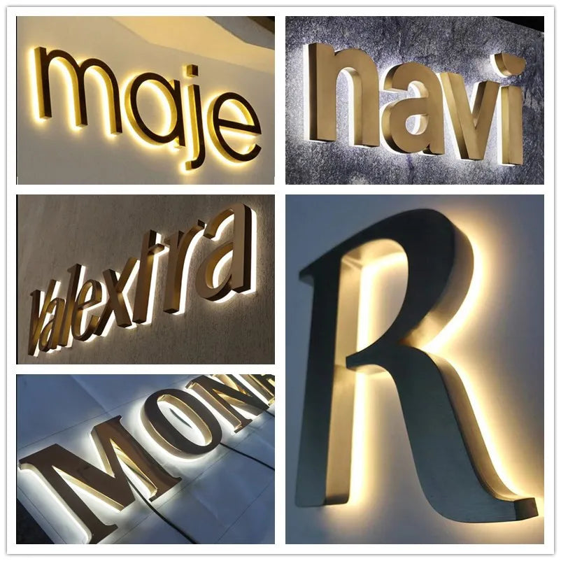 Logotipo de negocio personalizado, salón de belleza 3D, estudio de peluquería, señales acrílicas 3D, nombre personalizado de la empresa, luces de LED neón, envío directo