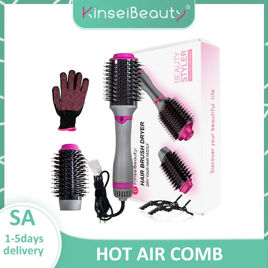 Brosse à Air chaud électrique multifonction, outils professionnels Anti-brûlure pour cheveux, souffleur à ions négatifs, bigoudi