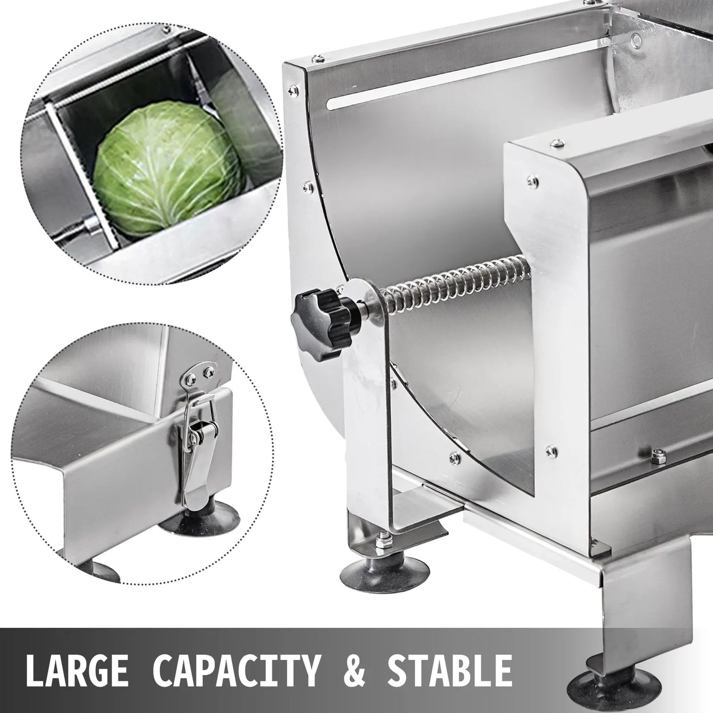 VEVOR-rebanador de frutas Manual comercial, herramienta de corte de cocina multifunción ajustable de aluminio para el hogar, 0,2-12mm