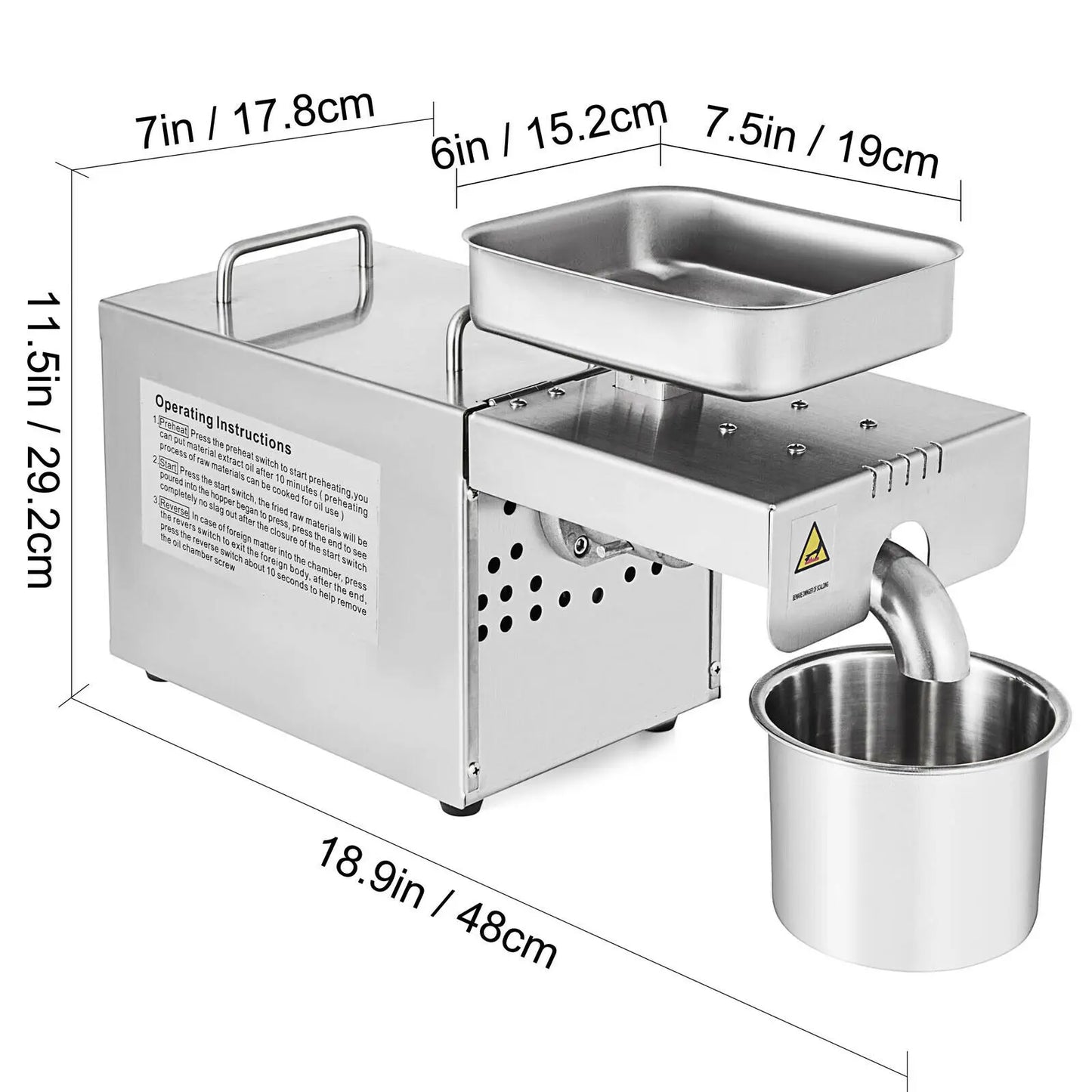 VEVOR – extracteur d'huile électrique automatique, presse à huile pour usage domestique et commercial, sésame, canola, graines de tournesol, cacahuètes, noix