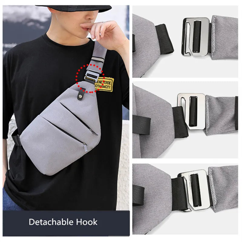 Fengdong-Bolso pequeño antirrobo ultrafino para hombre, minibolso cruzado para hombre, bandolera de hombro para viaje, bolsa deportiva para niño