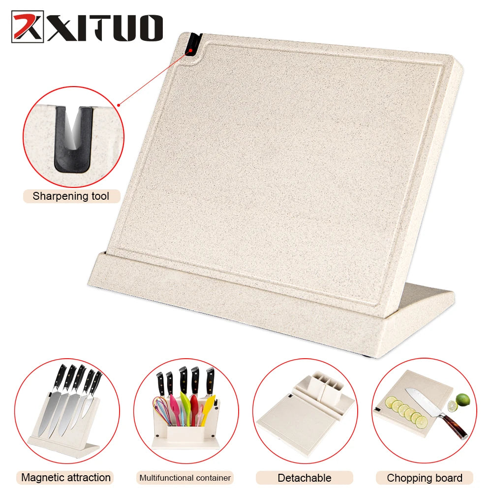 XITUO multifonction porte-couteau magnétique aimant puissant support de couteau universel maison couteaux de cuisine ensemble outil de rangement pratique