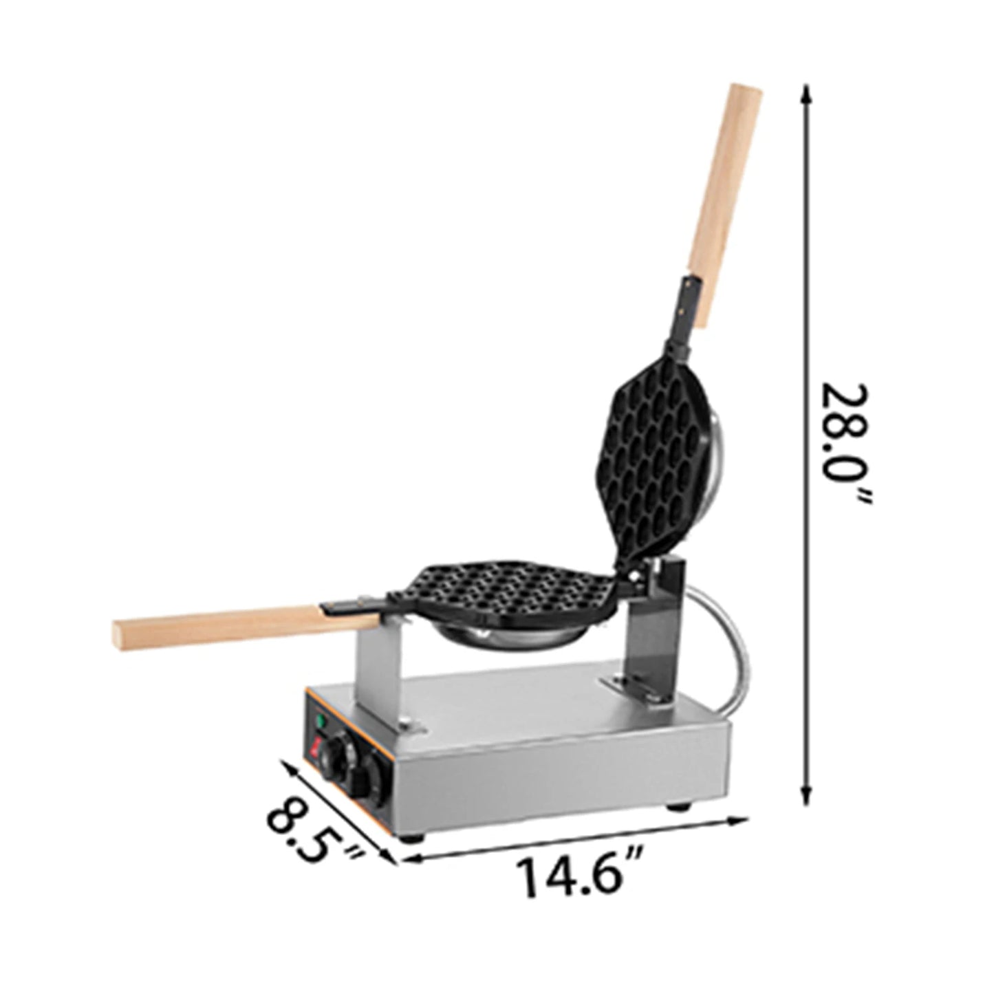 VEVOR-máquina eléctrica para hacer gofres con burbujas de huevo, máquina para hacer gofres antiadherente, electrodomésticos, Gaufriers, gofres para hornear, gofres