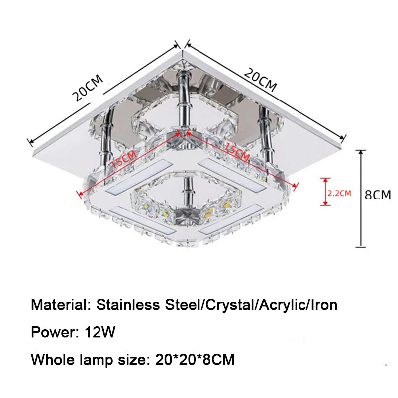 Luces de lámpara de techo, lámparas de Led decorativo para habitación, candelabros de cristal, hogar, cocina, dormitorio, sala de estar, comedor moderno