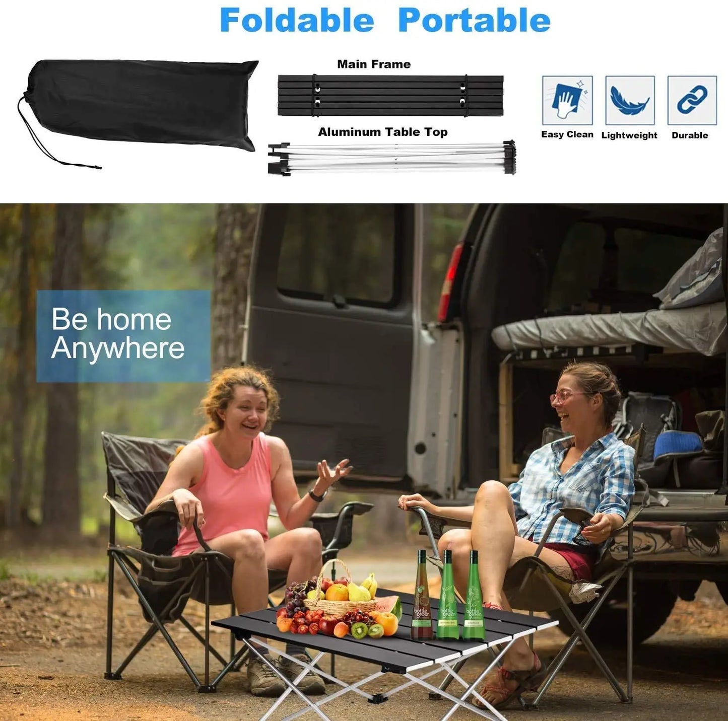 Mesa plegable portátil ultraligera para acampar, escritorio plegable para cena al aire libre, aleación de aluminio de alta resistencia para jardín, fiesta, Picnic, barbacoa