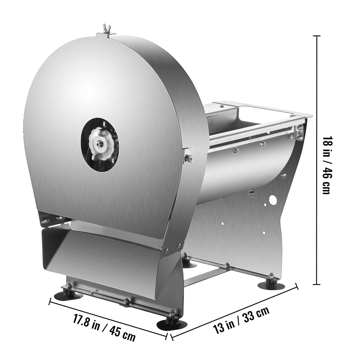 VEVOR-cortador de verduras eléctrico de acero inoxidable, trituradora de frutas automática ajustable comercial de 10 pulgadas, rebanadora de carne seca para el hogar