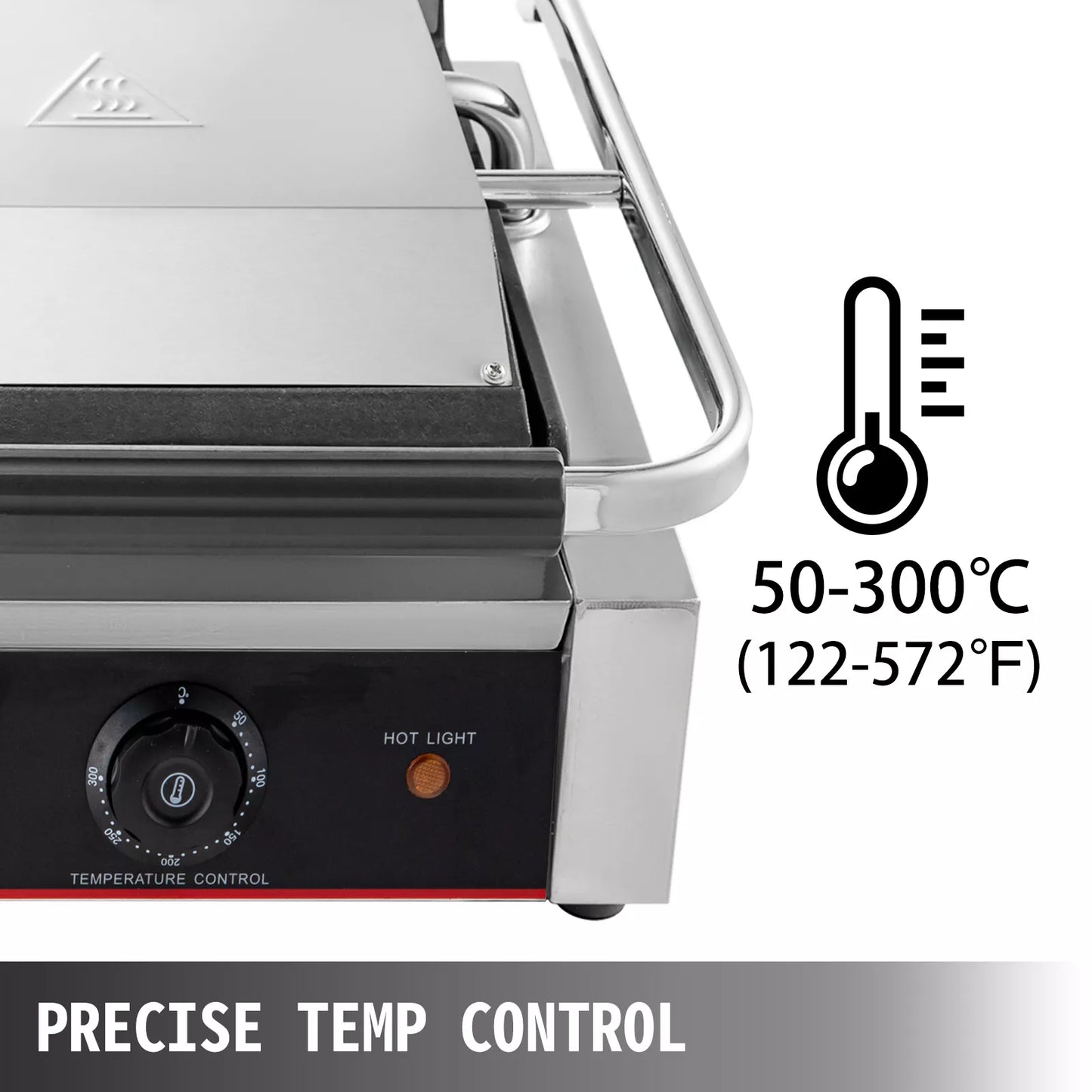 VEVOR – gril à Contact électrique antiadhésif, presse à Panini commerciale, pour Camping en plein air, cuisson de sandwichs, viande de Steak