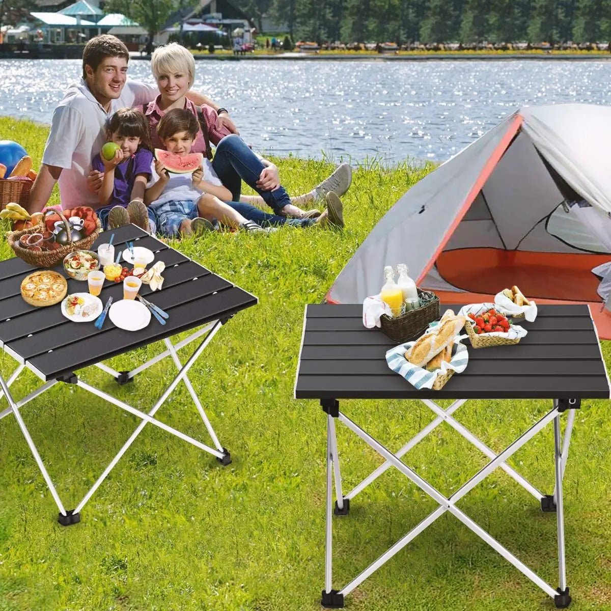 Mesa plegable portátil ultraligera para acampar, escritorio plegable para cena al aire libre, aleación de aluminio de alta resistencia para jardín, fiesta, Picnic, barbacoa