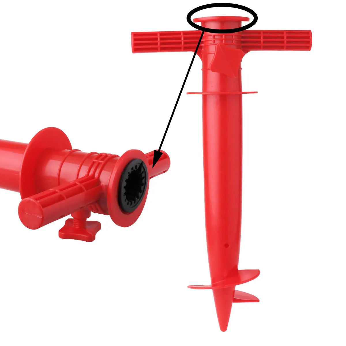 Outdoor Umbrella Base Adjustable Plastic Sun Beach Patio Umbrella Sand Ground Fixing Tools Anchor Stand Spike Auger Keep Holder