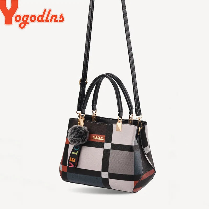 Yogodlns nouveau sac à main de luxe femmes couture sacs de messager sauvages marque de créateur sac à bandoulière à carreaux femme dames fourre-tout