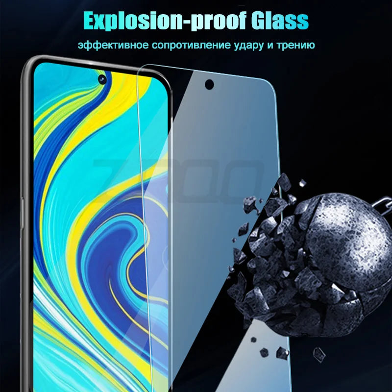 Protecteur d'écran, 3 pièces, en verre trempé pour Xiaomi Redmi Note 9 10 11 12 8 Pro Redmi Note 9S 10S 11S 9A 9C 12C 13C 9T 10T 8T