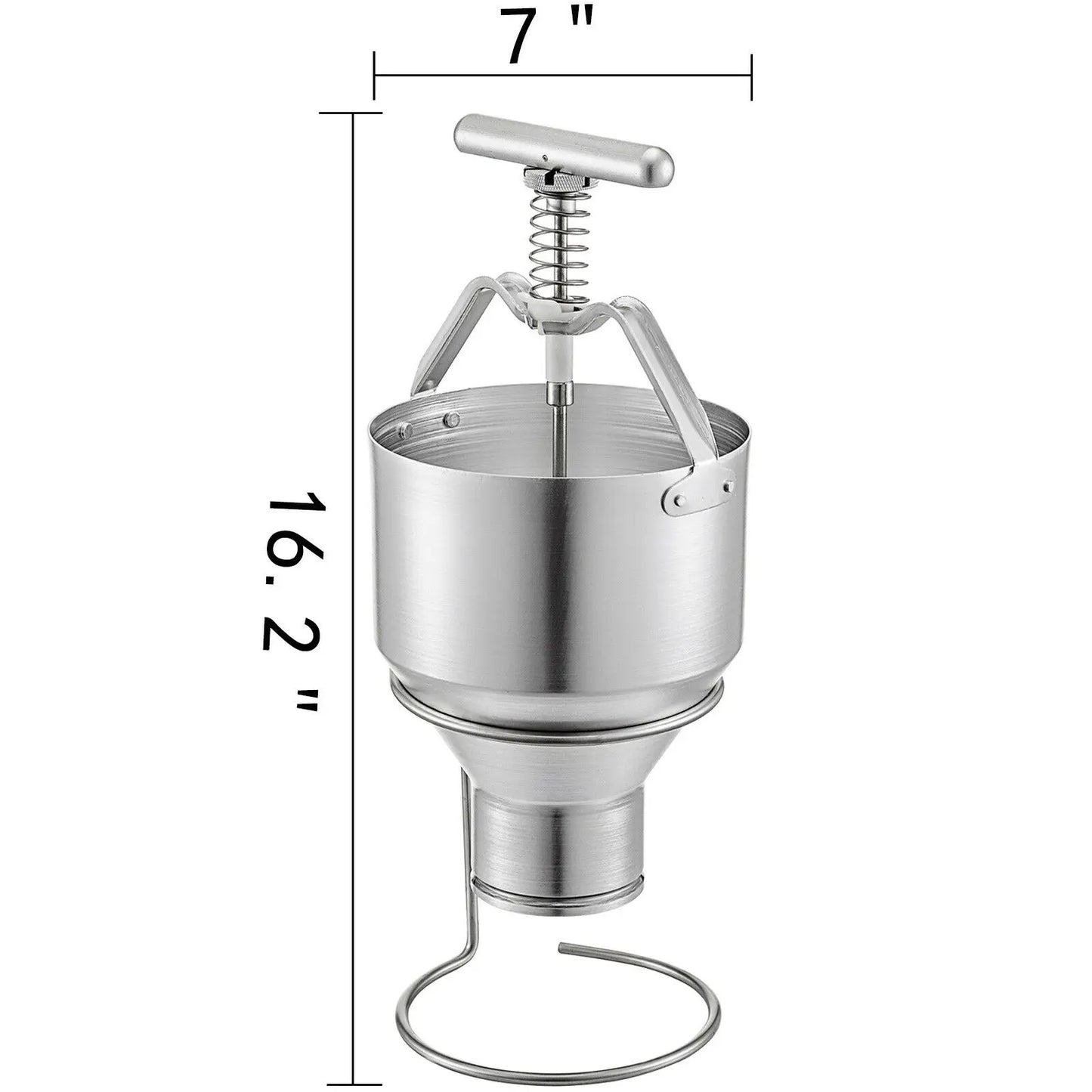 VEVOR 5L Manual Donut Depositor Dropper Plunger Batter Dispenser Hopper  6 Adjustable Thicknesses Easy to Use Commercial  Home