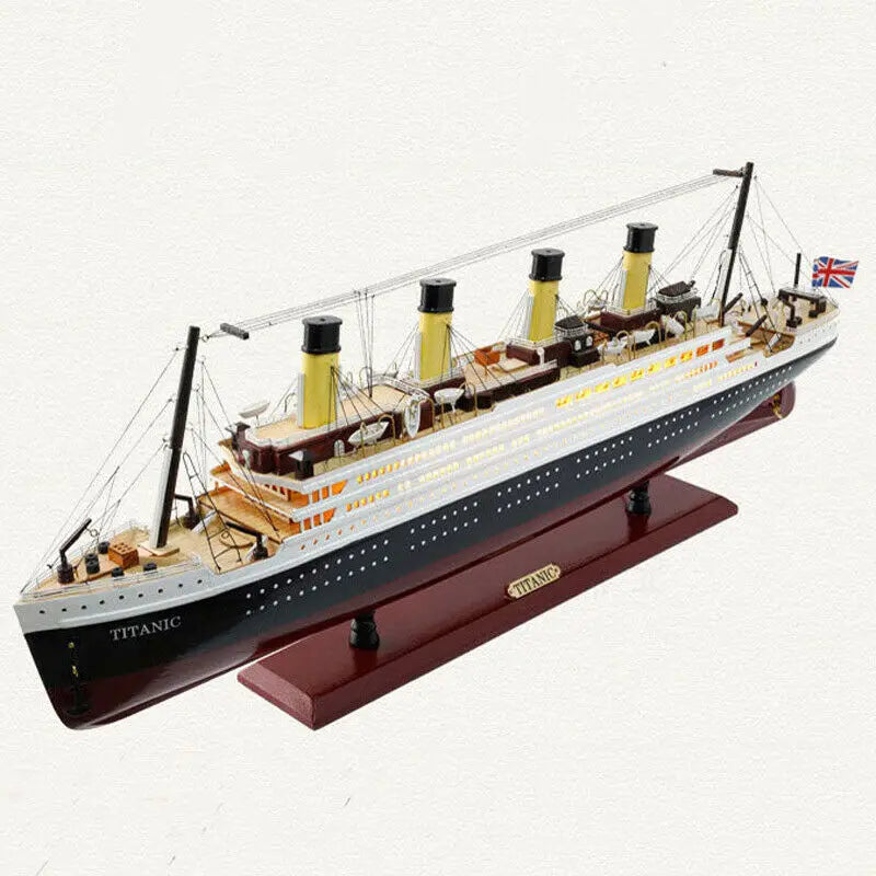 Modèle de bateau fini Titanic, voilier en bois, décoration de salon, Simulation de bateau de croisière, accessoires d'ameublement de maison