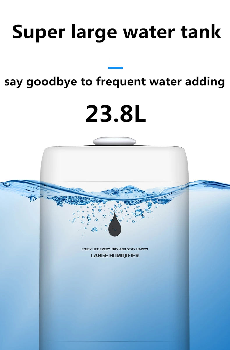 Humidificador de aire de 110V/220, difusor de humidificador de 23,8 L, generador de niebla Industrial, aromatizante para el hogar, humidificador