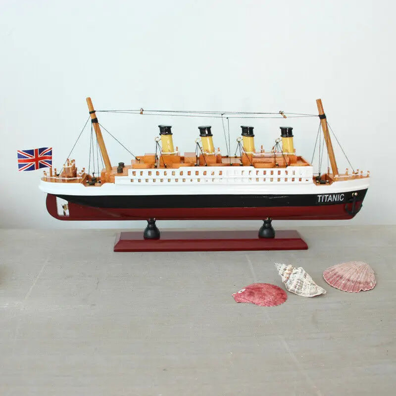 Modelo Titanic, barco terminado, velero de madera, decoración para sala de estar, simulación de crucero, accesorios de decoración para el hogar