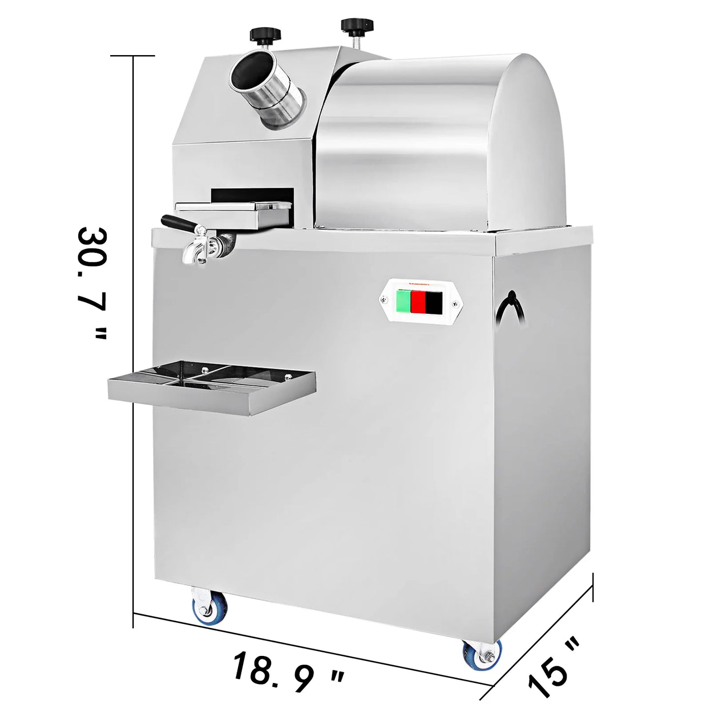 VEVOR – presse-agrumes électrique automatique, 20 tr/min, extracteur de canne à sucre et de gingembre avec trois rouleaux détachables