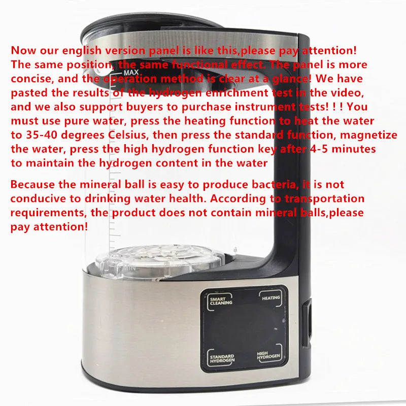 100-240V 2L Electric Hydrogen Rich Water Kettle Water Ionizer Machine Water filter Drink Hydrogen Water Generator