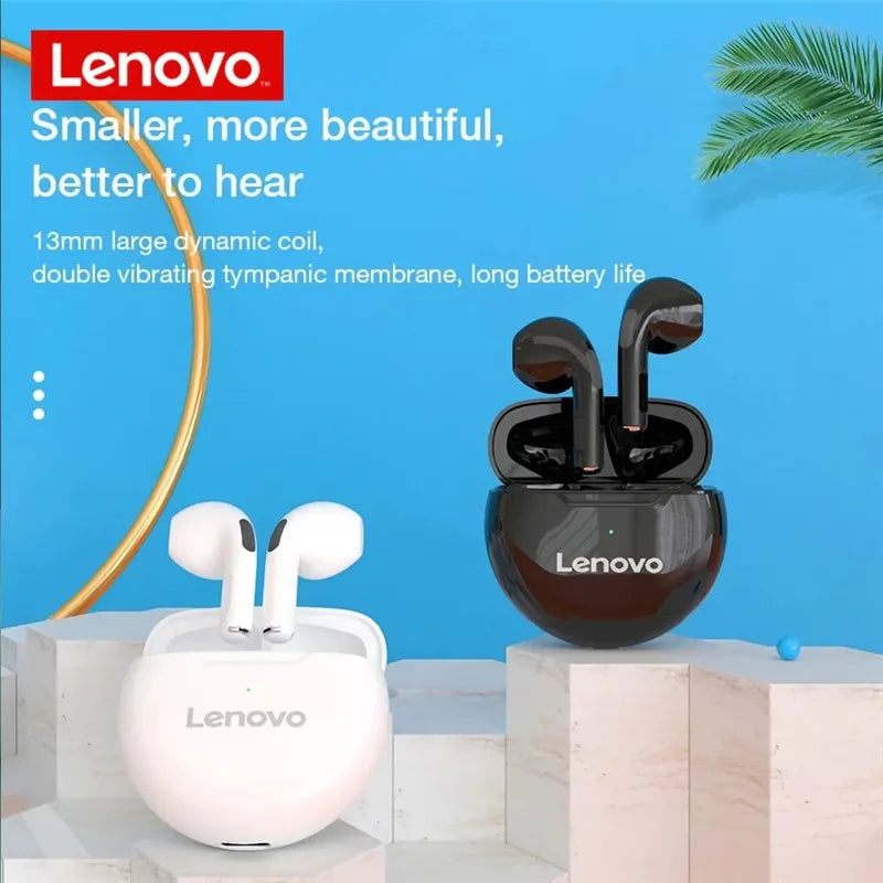 Lenovo HT38 TWS écouteur sans fil Fone Bluetooth casque AI contrôle Mini casque double micro réduction du bruit HiFi stéréo écouteurs