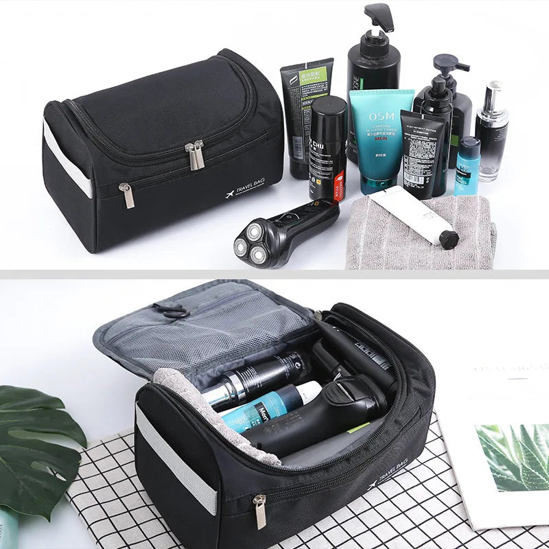 FUDEAM Polyester hommes d'affaires Portable sac de rangement articles de toilette organisateur femmes voyage sac cosmétique suspendu étanche pochette de lavage