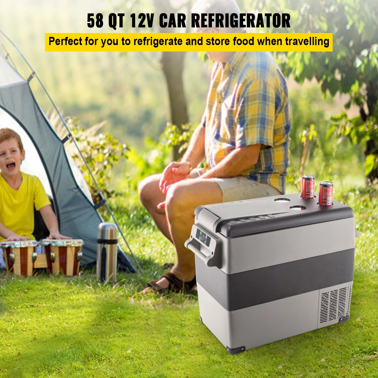 VEVOR 20L 22L 35L 45L 55L refrigerador de coche Mini refrigerador congelador compresor portátil refrigerador 12/24V DC 110-240V caja de hielo para Camping