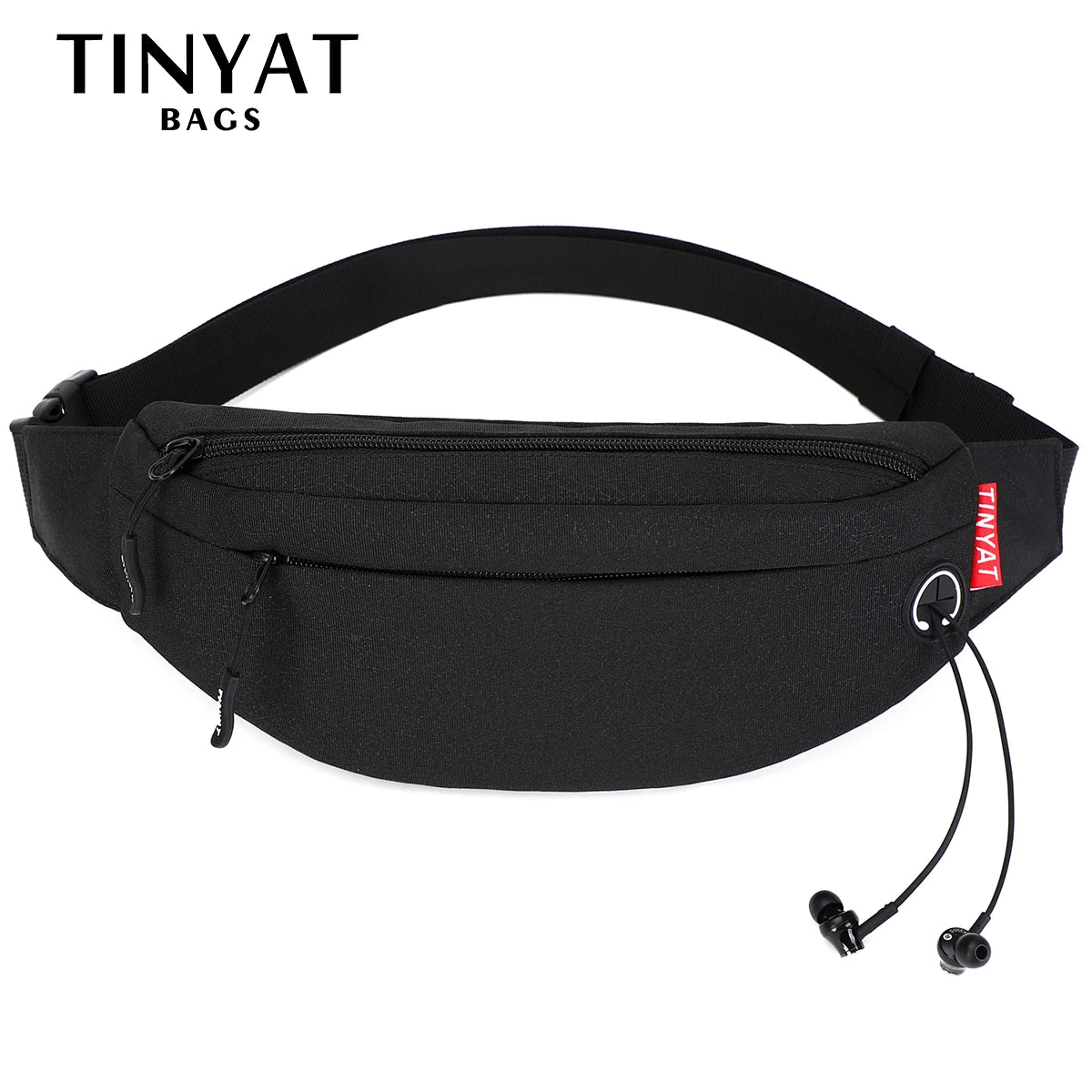 TINYAT, riñonera para hombre, bolso informal grande para teléfono, riñonera de lona para mujer, bolso de viaje para teléfono, riñonera, bolso de plátano a la cadera con 4 bolsillos