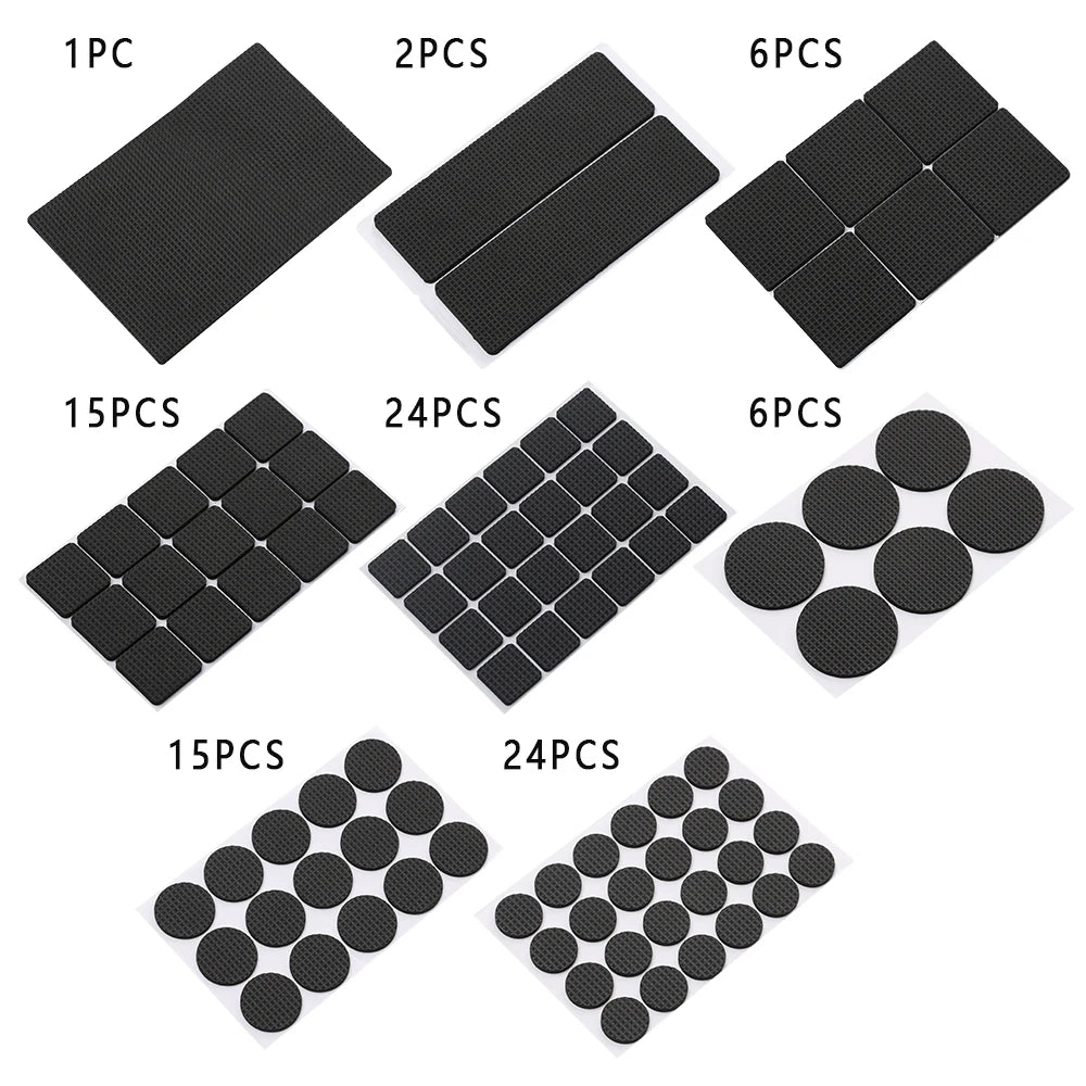 Tapis auto-adhésif épais pour pieds de meubles, 1 à 24 pièces, coussinets en feutre antidérapants, amortisseur de pare-chocs pour quincaillerie de protection de Table et de chaise