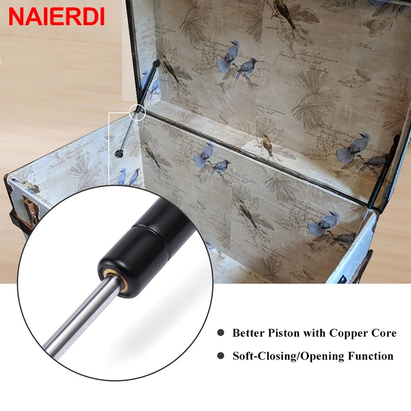 4PCS NAIERDI 10-15KG Furniture Gas Spring Hinges Kitchen Cupboard Cabinet Hydraulic Hinge Door Strut Lid Support Box Hardware