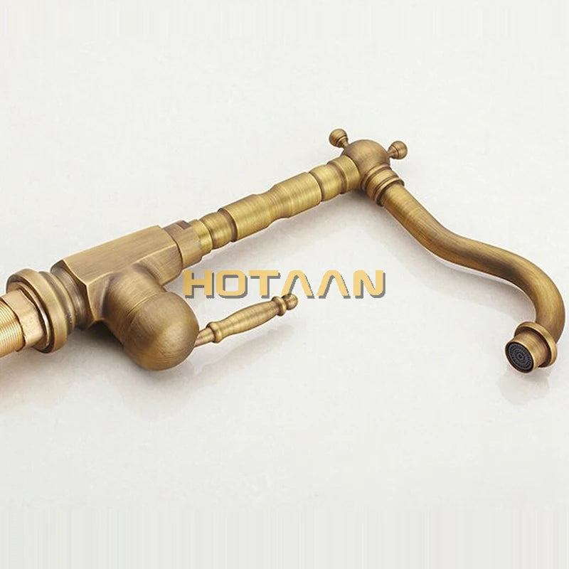 Home Improvement Accessories Antique Brass Kitchen Faucet 360 Swivel Bathroom Basin Sink Mixer Tap Crane,torneira YT-6025