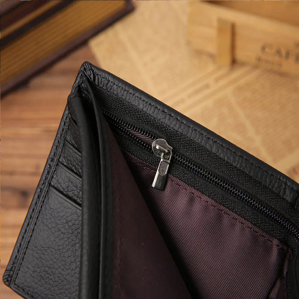 Classique court en cuir véritable hommes portefeuilles mode monnaie poche porte-carte hommes sac à main Simple qualité hommes portefeuilles