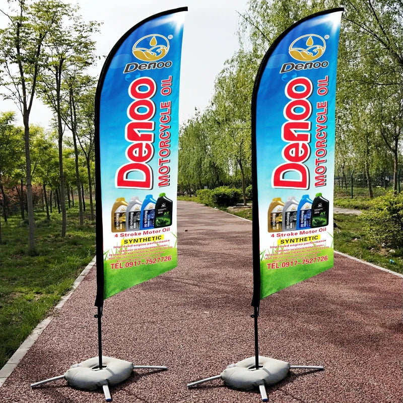 Drapeau et mât de drapeau en plumes de plage, avec Base croisée, bannière d'impression graphique personnalisée, décoration de célébration de Promotion publicitaire