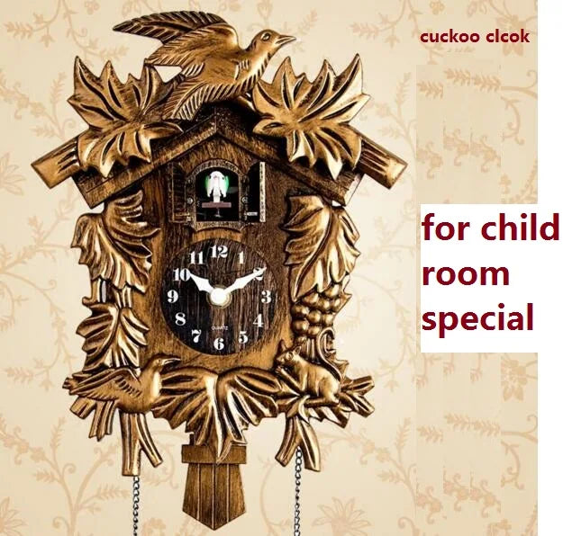 Cuckoo Clock Living Room Wall Clock Bird Cuckoo Alarm Clock Wall-watch Children Unicorn Decorations Home Day Time Alarm