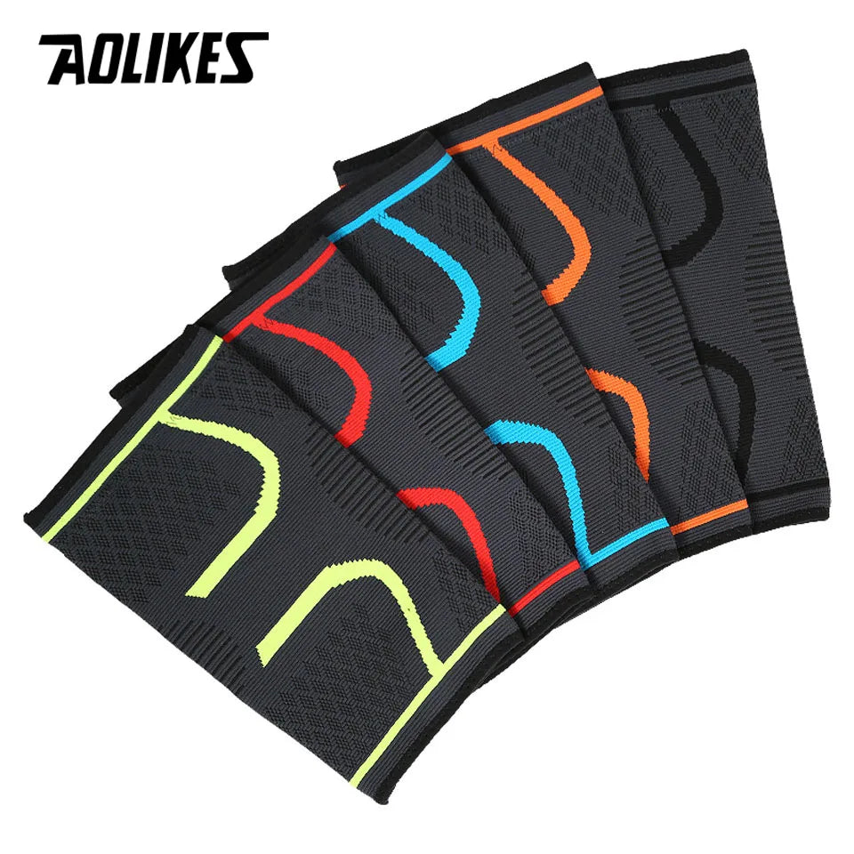 1 pièces Fitness course cyclisme genouillère bretelles élastique en Nylon Sport Compression genouillère manchon pour basket-ball volley-ball