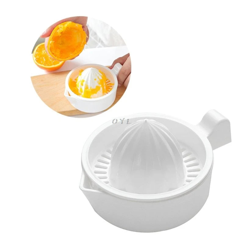 Mini presse-agrumes manuel en plastique à Double couche, presse-agrumes manuel pour la maison, Orange, citron, tasse avec poignée, bec verseur, cuisine Portable