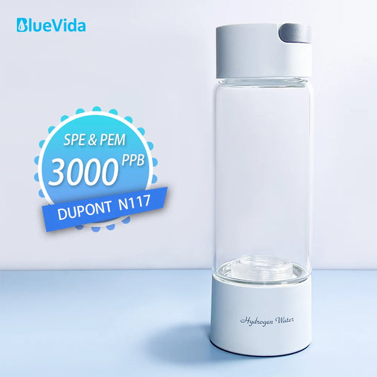 Generador de agua de Hidrógeno de alto contenido de hidrógeno Max 3000ppb DuPont N117 SPE/PEM con dispositivo de inhalación de aliento función de autolimpieza