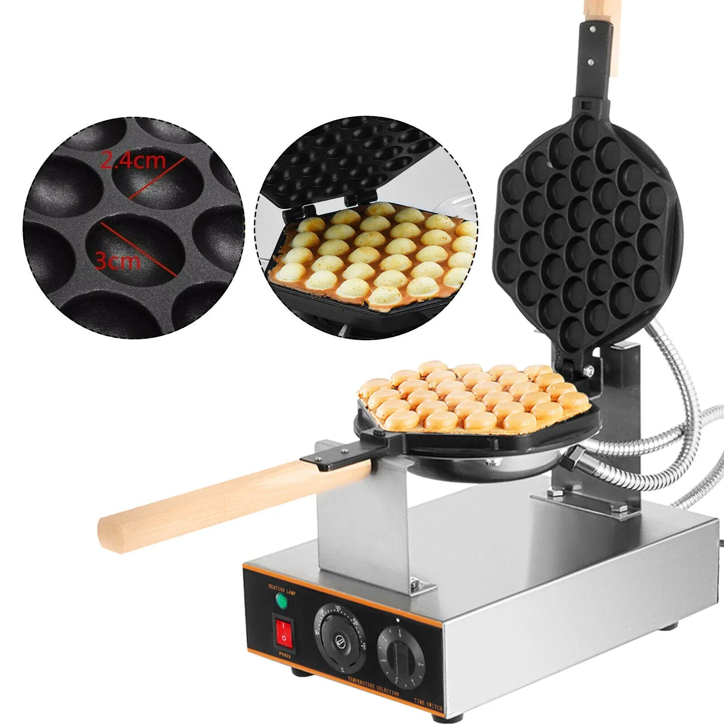 VEVOR oeuf bulle électrique gaufrier antiadhésif gaufrier faisant la Machine appareil ménager Gaufriers cuisson Snack Gaufres gaufriers