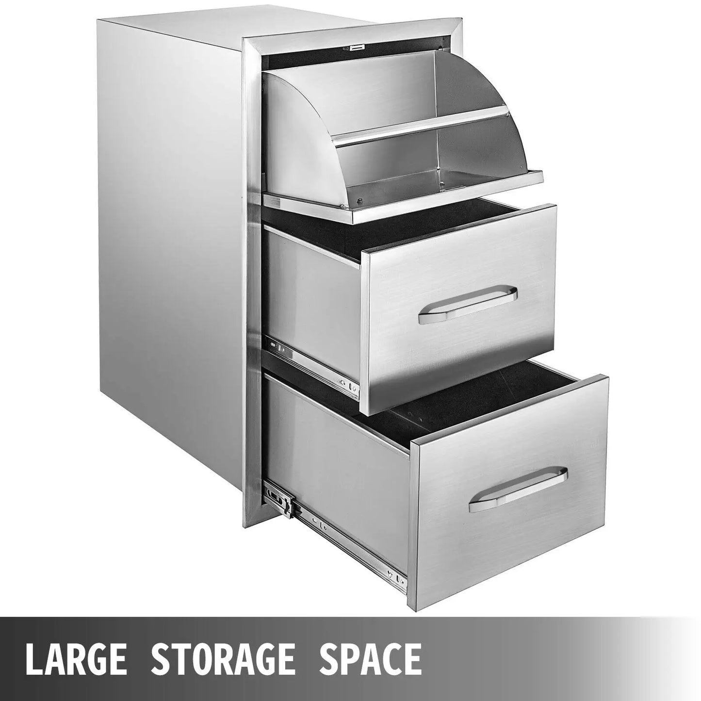 VEVOR Stainless Steel Outdoor Kitchen Drawers W/ Handle Large Storage BBQ Island Great for Any Weather Condition