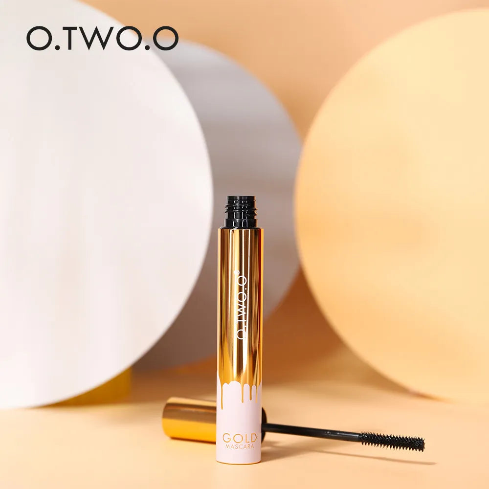 O.TWO.O Mascara 3D allongeant les cils noirs Extension de cils cils brosse beauté maquillage Mascara couleur or longue tenue