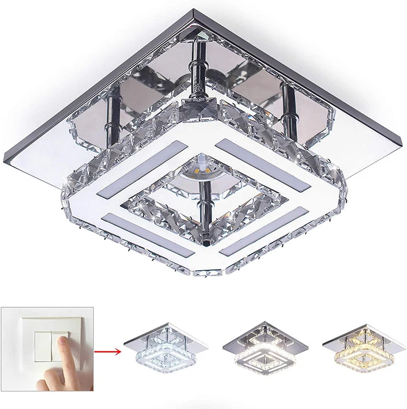 Luces de lámpara de techo, lámparas de Led decorativo para habitación, candelabros de cristal, hogar, cocina, dormitorio, sala de estar, comedor moderno