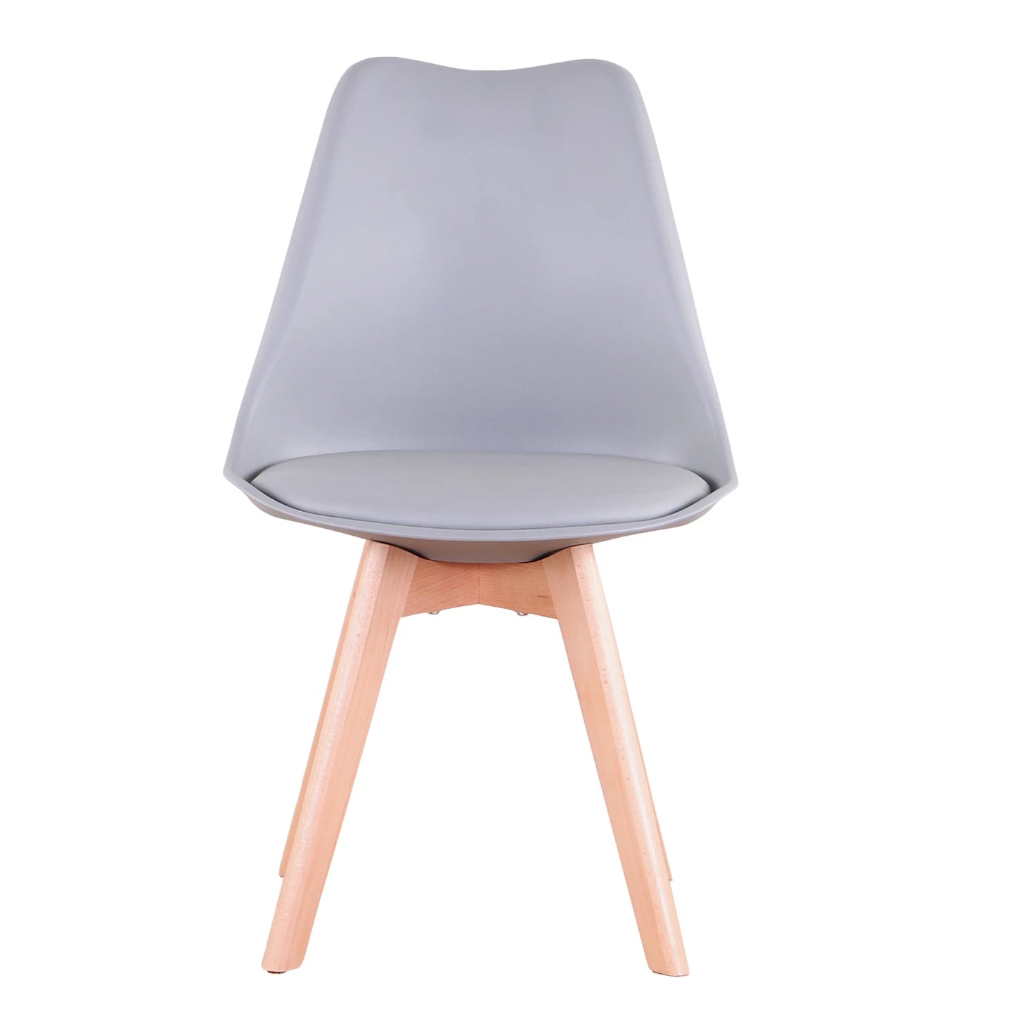 Juego de 6 sillas de comedor medievales nórdicas, asiento acolchado de PU, patas de madera de haya, sillas de escritorio para comedor, dormitorio, balcón, restaurante