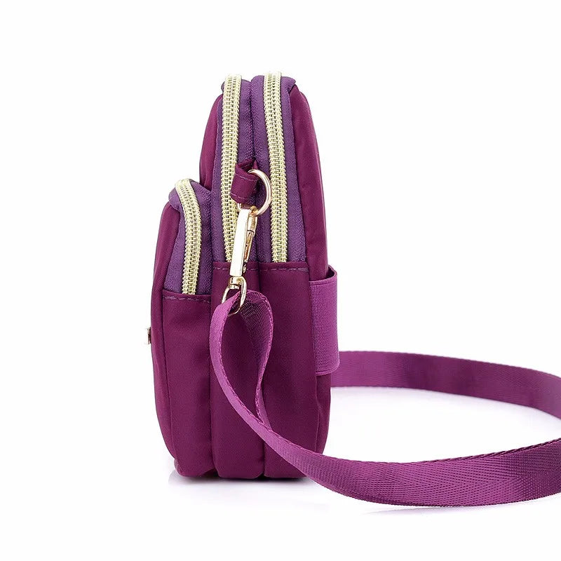 Bolsos cruzados de nailon impermeables informales, bandolera mensajero para mujer, bolsos pequeños para teléfono móvil, bolsos, bolsa deportiva